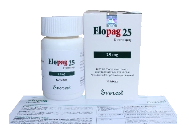 Elopag 25mg Tablet (Eltrombopag) imported medicine for thrombocytopenia treatment in Pakistan