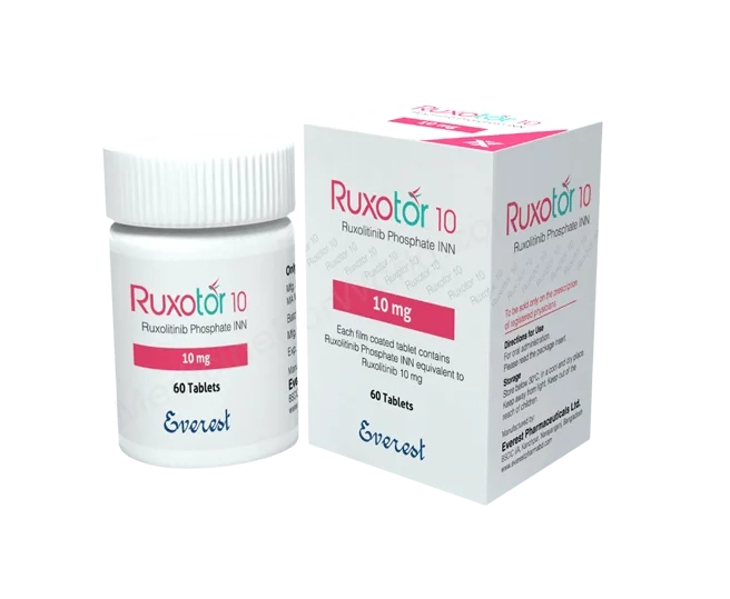 Ruxotor 10mg Tablet (Ruxolitinib) targeted prescription medicine for myelofibrosis and polycythemia vera in Pakistan