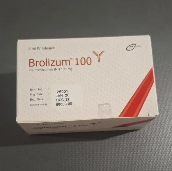Brolizum 100mg Injection (Pembrolizumab) imported PD-1 immunotherapy medicine available in Pakistan